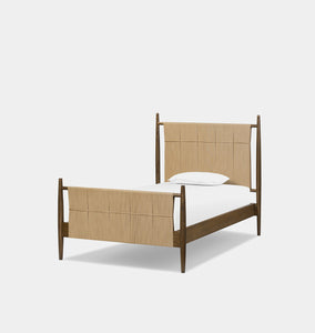 Richard Natural Rush Bed Twin Almond