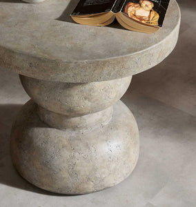 Rivero Outdoor End Table Aged Fog Concrete