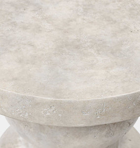 Rivero Outdoor End Table Aged Fog Concrete