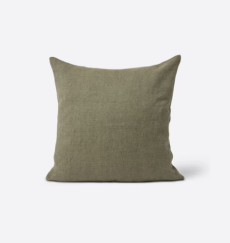 Stonewashed Linen Moss Pillow 20