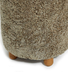 Tocho Footed Stool Cafe Shearling