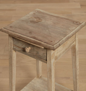 Vintage Bleached Oak Side Table