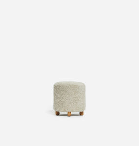 Tocho Footed Stool Beige Shearling