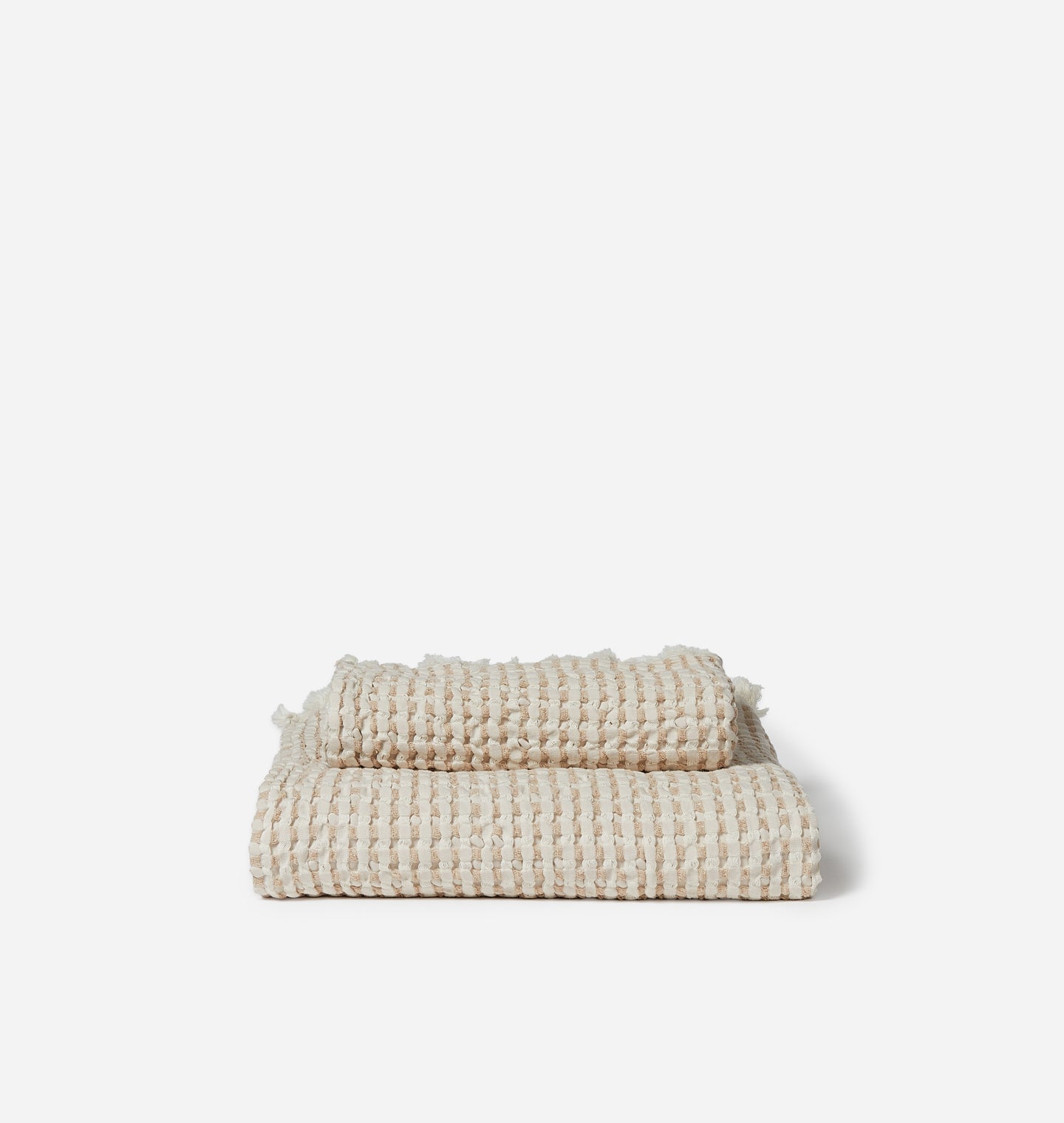 Hudson Waffle Towels Biscuit