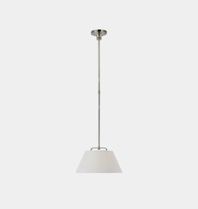 Serrato 14" Hanging Shade Pendant Polished Nickel