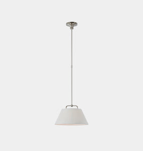 Serrato 14" Hanging Shade Pendant Polished Nickel