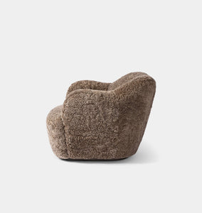 Shia Swivel Chair Sepia Shearling