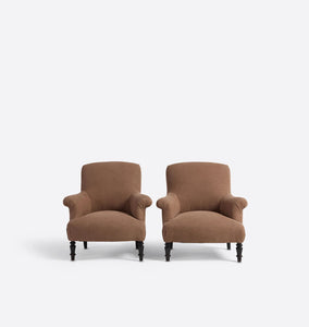 Vintage Rounded Back Armchairs S/2