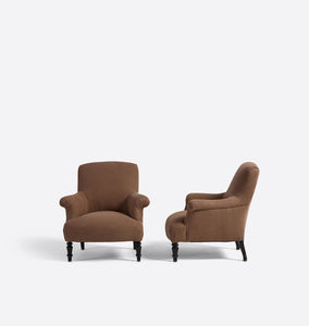 Vintage Rounded Back Armchairs S/2