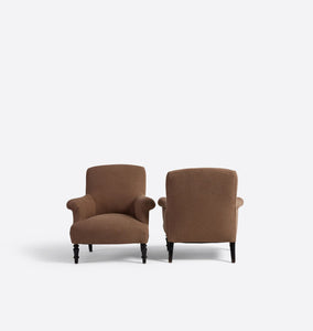Vintage Rounded Back Armchairs S/2