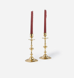 Oma Brass Taper Candlestick Holder