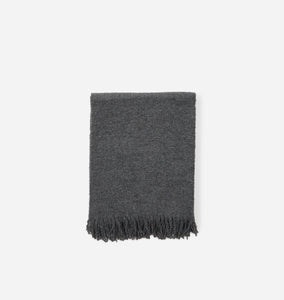 Alpaca Throw Blanket Charcoal