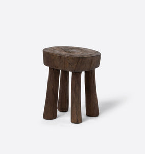 Vintage Senufo Stool XIX 11.5"H x 10"D