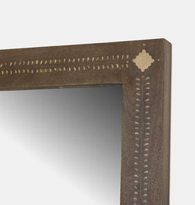 Timil Mirror Washed Taupe Mango Bone Inlay