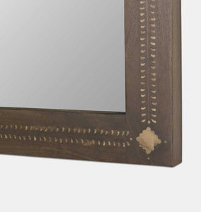 Timil Mirror Washed Taupe Mango Bone Inlay