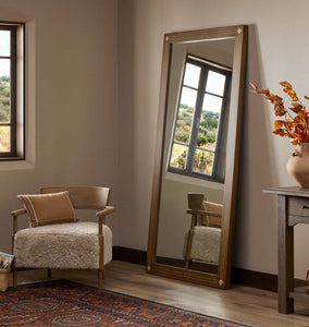 Timil Mirror Washed Taupe Mango Bone Inlay