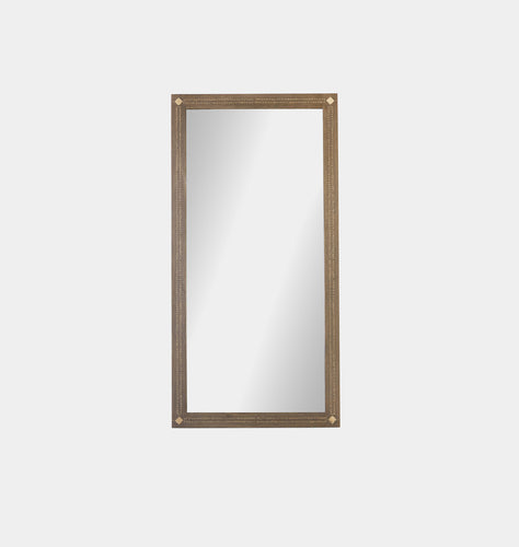 Timil Mirror Washed Taupe Mango Bone Inlay