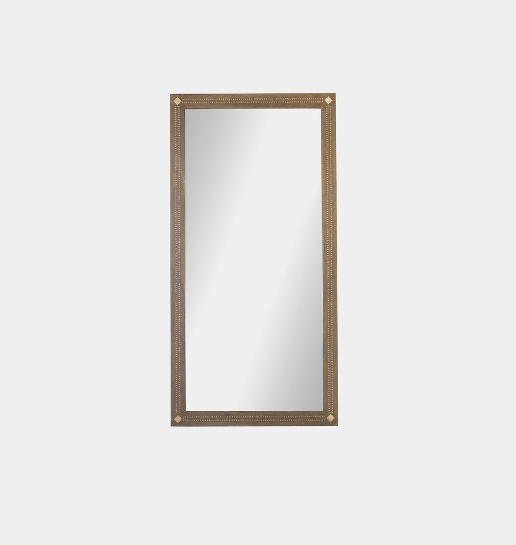 Timil Mirror Washed Taupe Mango Bone Inlay