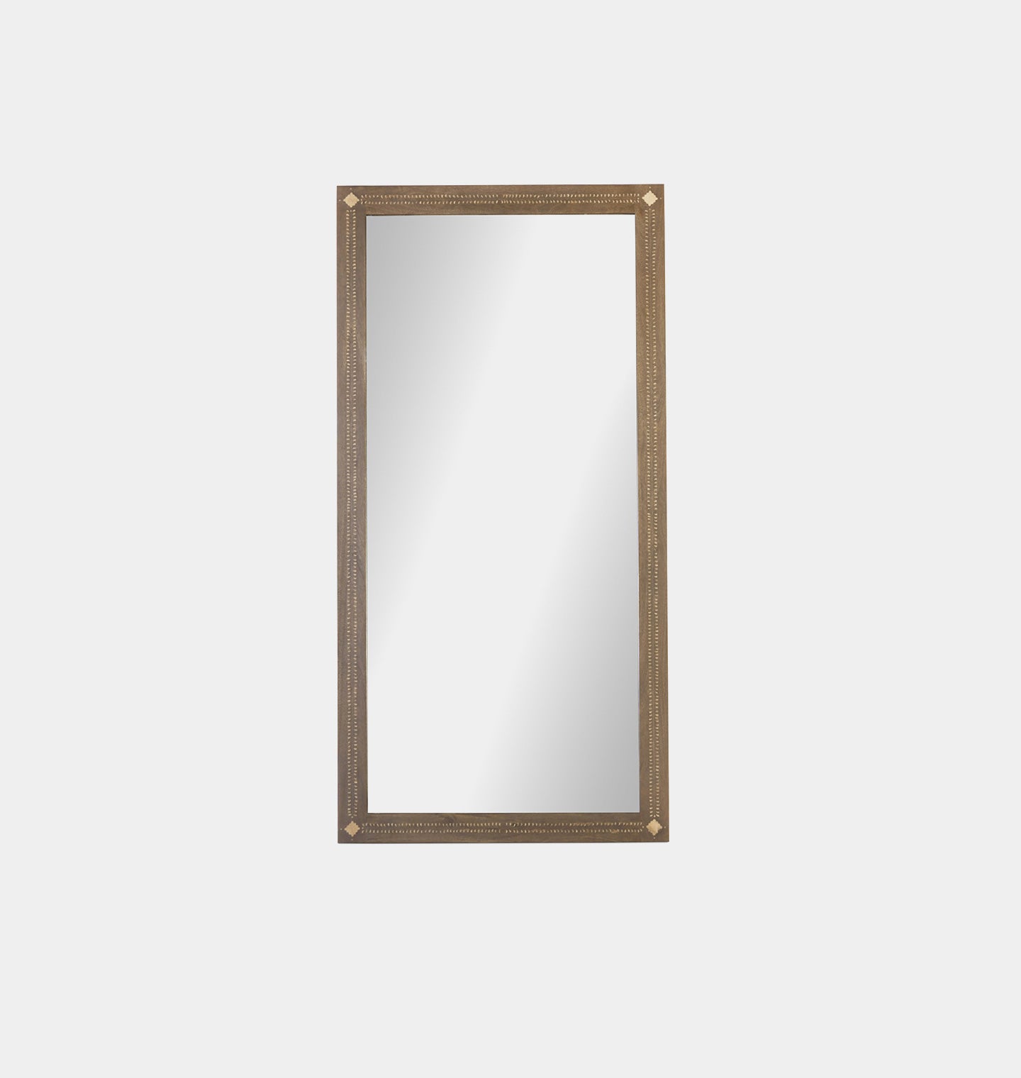 Timil Mirror Washed Taupe Mango Bone Inlay