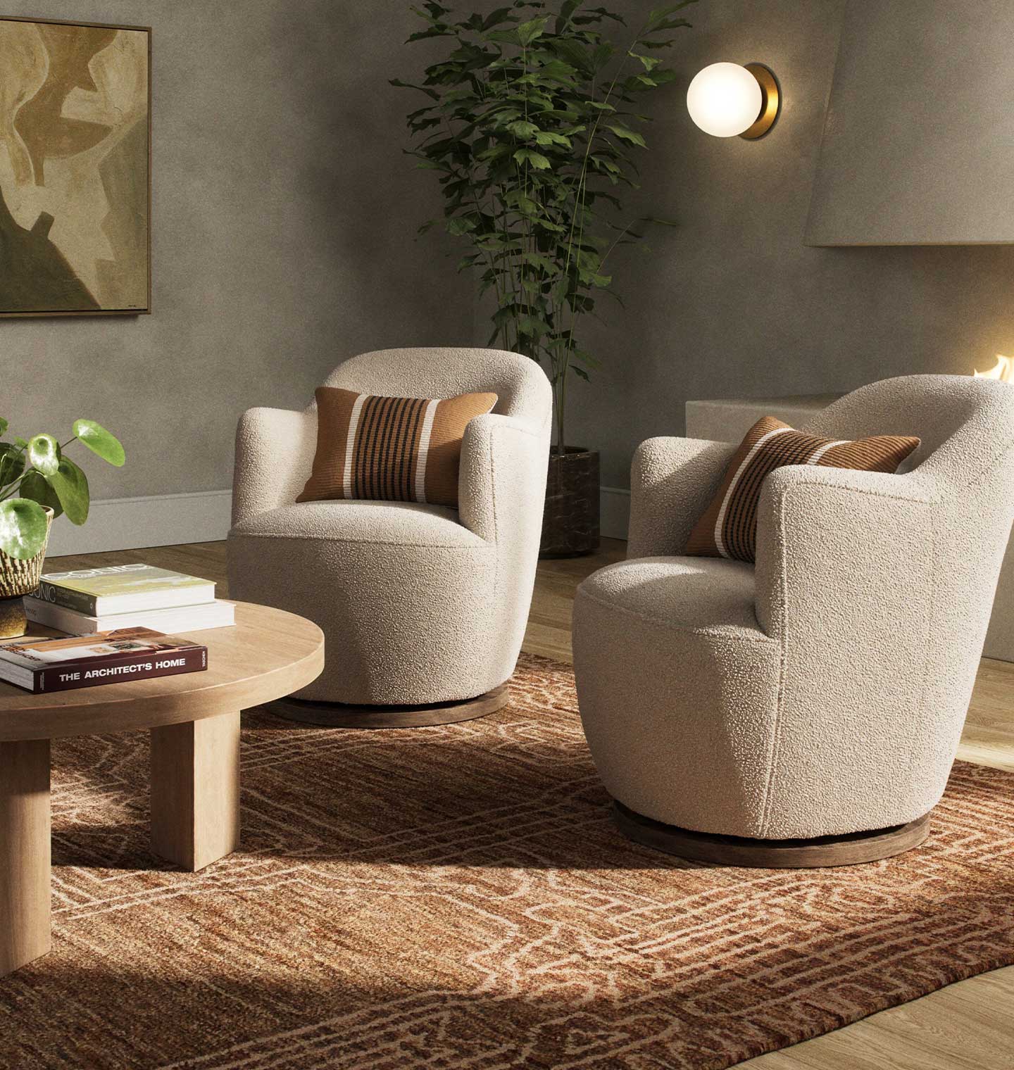 Amber Interiors Tina Swivel Chair - Thumbnail 5
