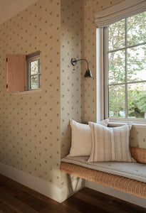 Laila Grasscloth Wallpaper in Capri