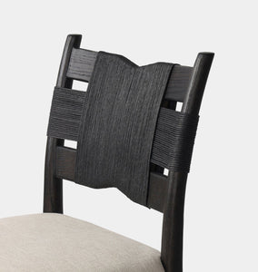 Tova Dining Chair Distressed Black