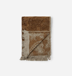 Samuel Jacquard Throw Blanket Camel