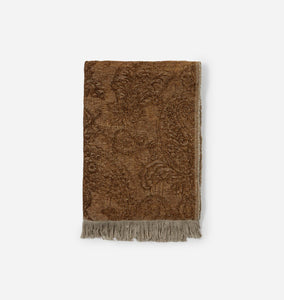 Samuel Jacquard Throw Blanket Camel