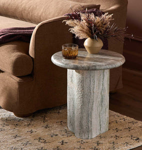 Waylie Small River Grey Marble End Table