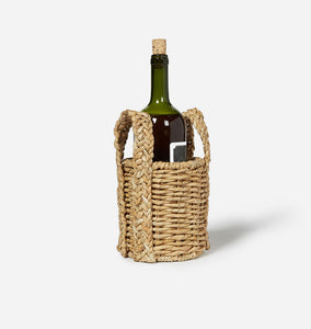 Gambrel Seagrass Wine Caddy