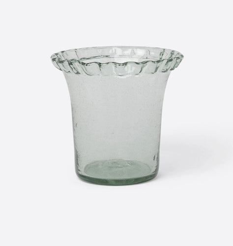 Pie Crust Glass Planter