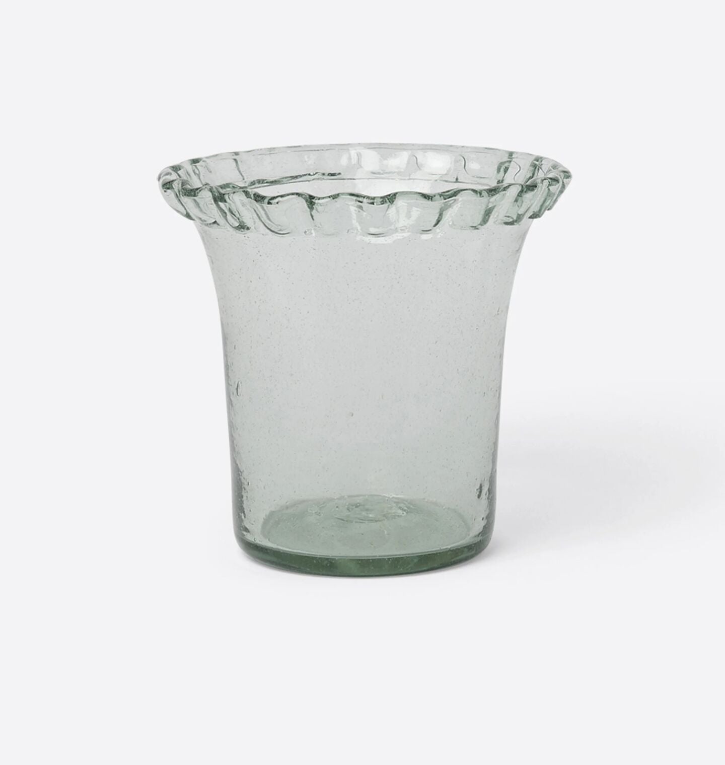 Pie Crust Glass Planter