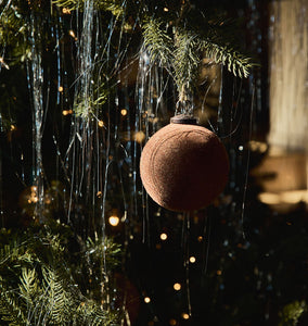 Velvet Holiday Ball Ornament