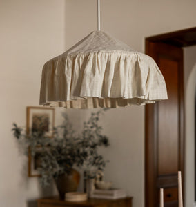 Checked Cotton Pantry Lamp Shade