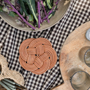 Knotted Leather Trivet
