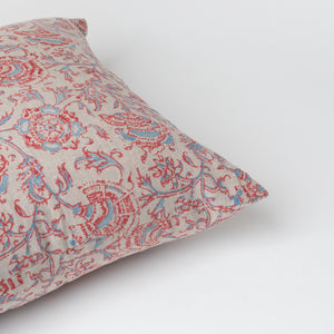 Shenaz Vintage Red and Blue Pillow - Pillows - Designer – Shoppe Amber Interiors