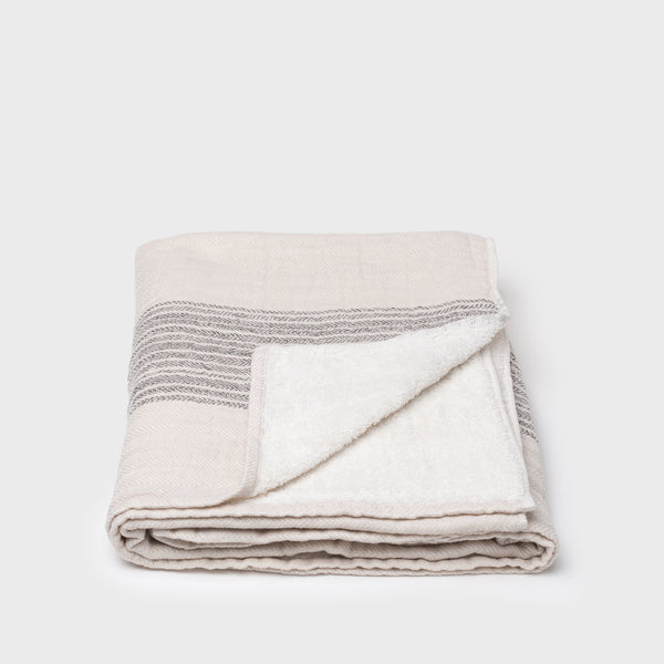 Flax Line Bath Towel XL - Homebody Denver