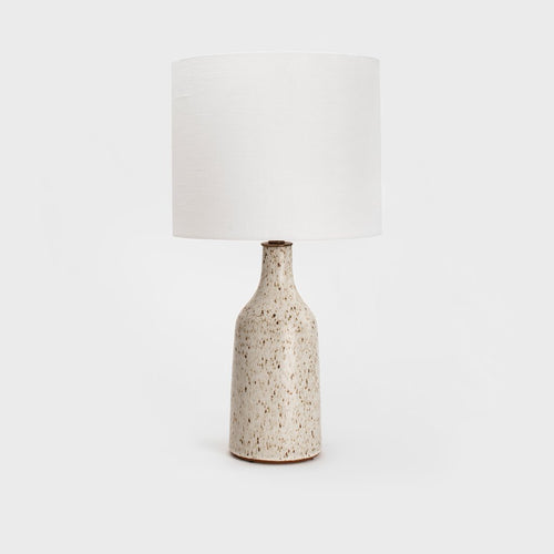 Speckled White Bottle Lamp - Shoppe Amber Interiors