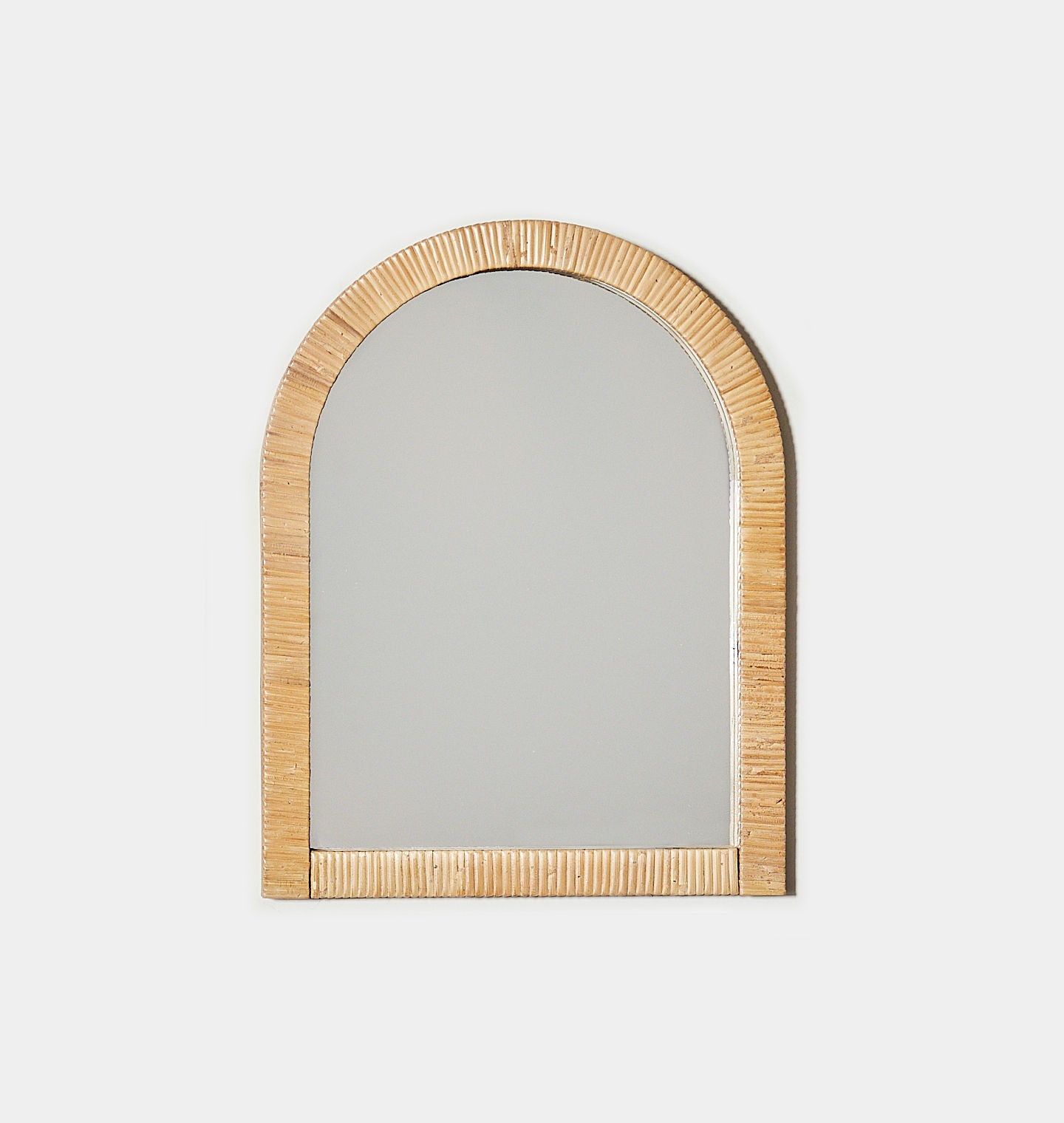 Vintage Heart Shaped Wicker Wall Mirror