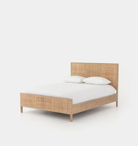 Cobain Natural Cane Queen Bed 