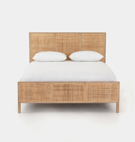 Cobain Natural Cane Queen Bed 