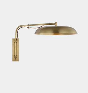 VISUAL COMFORT Wall Sconce, Brass, Sweeping Arm