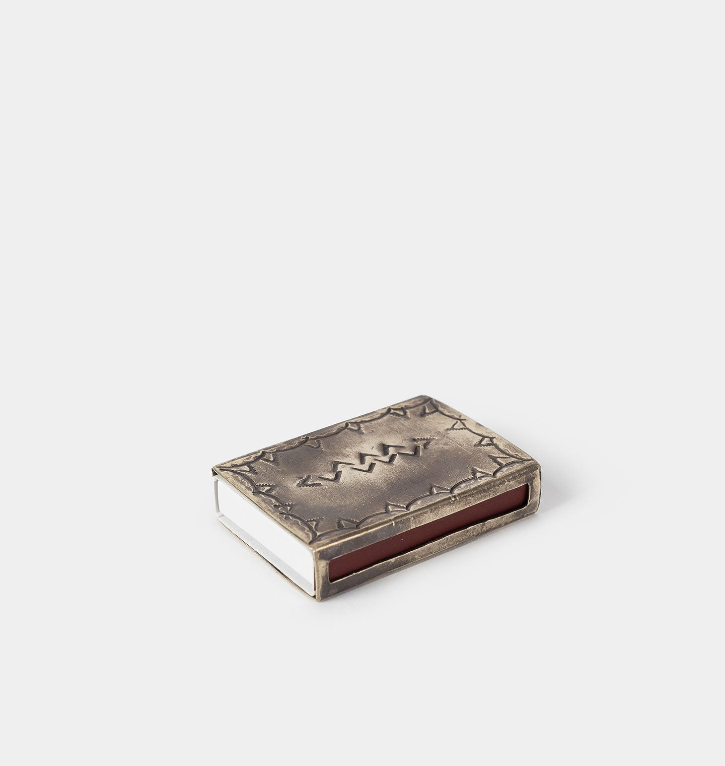Silver Stamped Matchbox