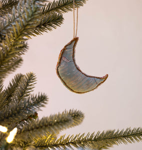 Recycled Fabric Ornament Moon