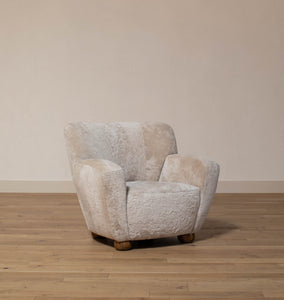 Lewis Armchair Taupe Shearling
