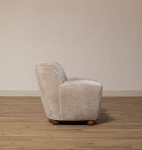 Lewis Armchair Taupe Shearling