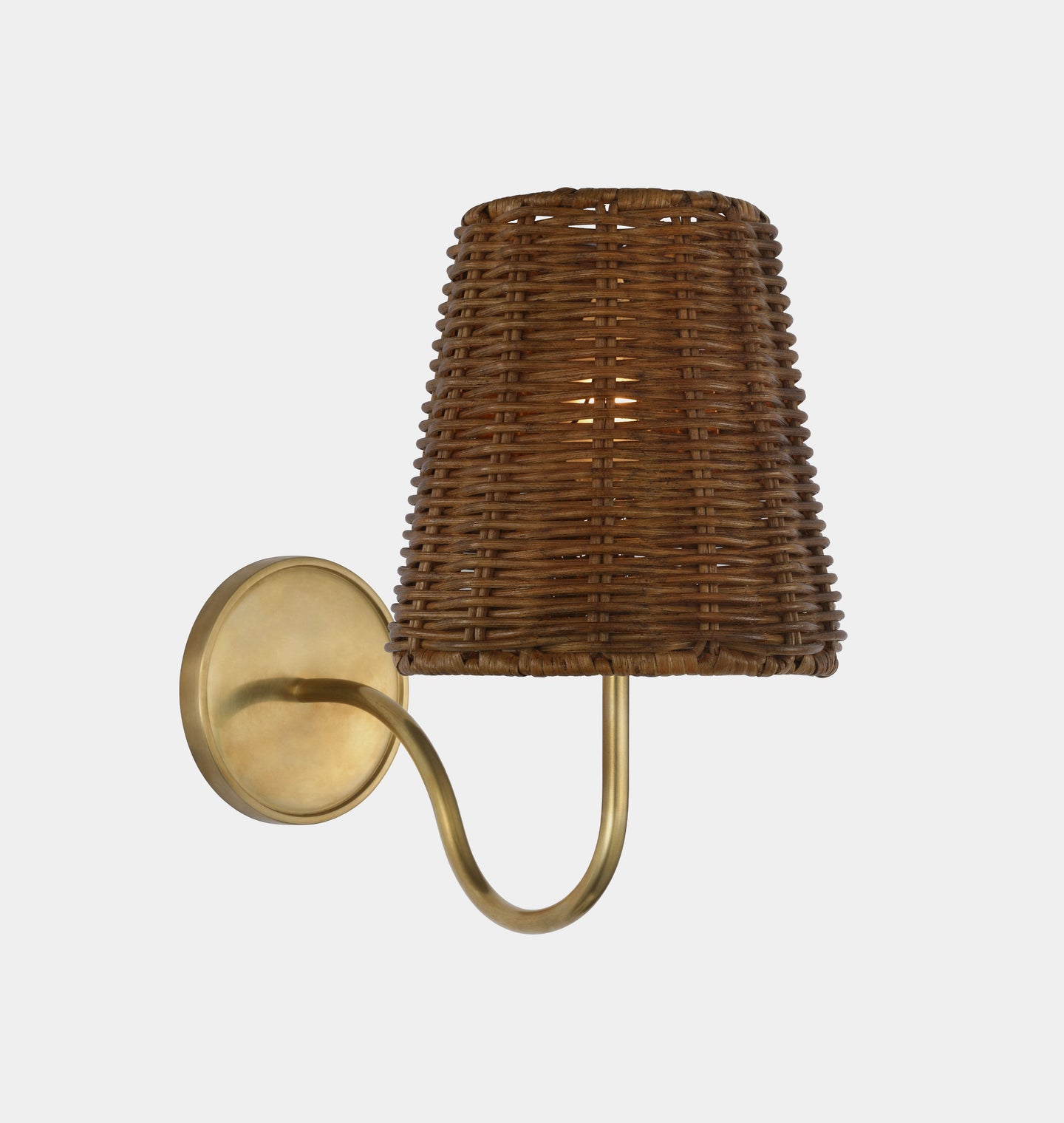 Lyndsie Small Sconce Antique Brass Dark Wicker