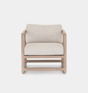 Mantell Teak Outdoor Chair In Faye Sand