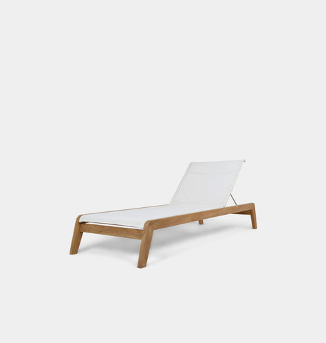 Pacific Outdoor Teak Stacking Sun Lounger