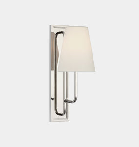 Rui Sconce Polished Nickel Linen